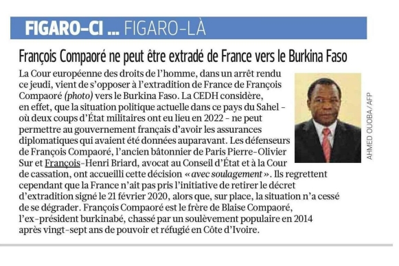 Le Figaro - François Compaaoré